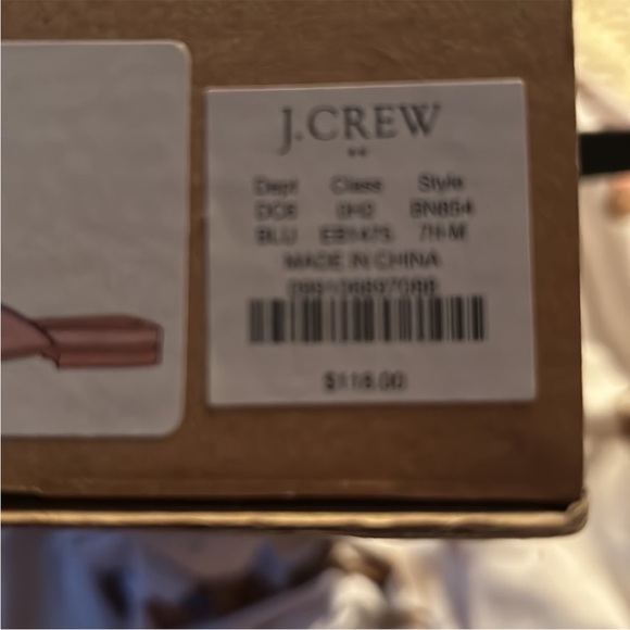 J Crew NWB New Pointy Toe Mule Loafer Twist Suede Blush Ivory 7.5 - Picture 6 of 6